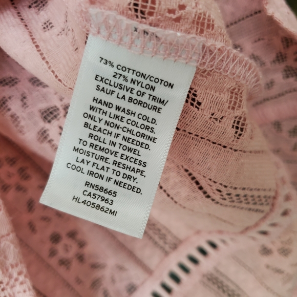 Hinge Lace Long Sleeve Romantic Tie Front Blouse - Picture 5 of 10